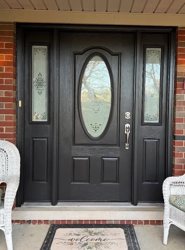 White Chooz Painters logo with blue background placeholder for paintig company logos