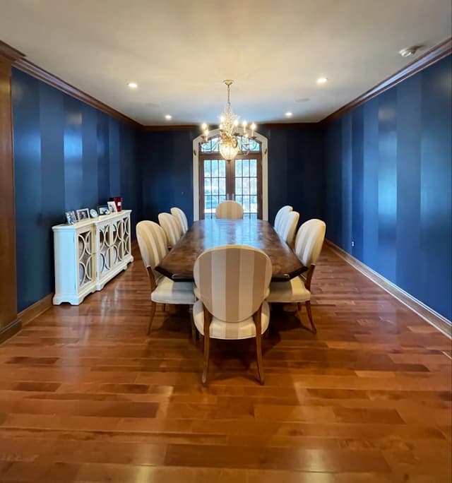 White Chooz Painters logo with blue background placeholder for paintig company logos