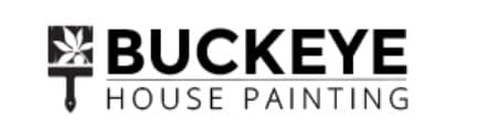 This is an image from Buckeye House Painting, located in Ohio. The image shows the Buckeye House Painting company logo with a stylized buckeye icon and clean black typography on a white background.