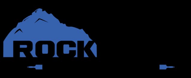 Logo for Rock Solid Painting, a painting company in Mogadore, Ohio.