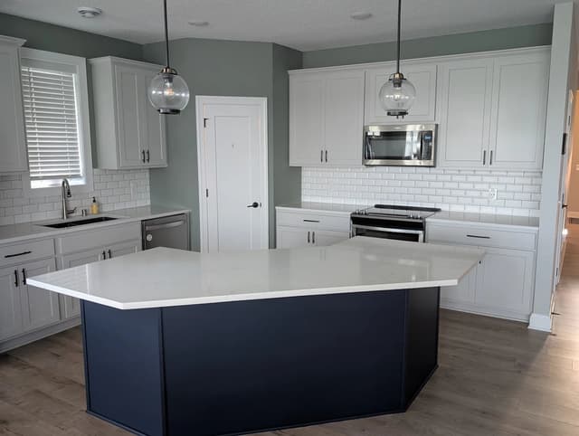 White Chooz Painters logo with blue background placeholder for paintig company logos