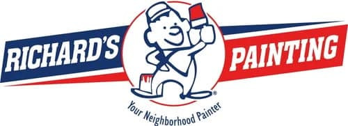 This is an image from Richard’s Painting of New Orleans, located in Louisiana. The logo for Richard’s Painting features a cheerful painter holding a red paintbrush, with blue and red text and the tagline ‘Your Neighborhood Painter.