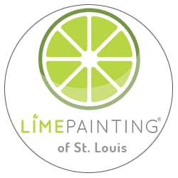This is an image from LIME Painting of St. Louis, located in Missouri. The logo for LIME Painting of St. Louis features a green lime slice icon above modern gray and green text.