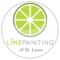 This is an image from LIME Painting of St. Louis, located in Missouri. The logo for LIME Painting of St. Louis features a green lime slice icon above modern gray and green text.