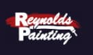 This is an image from Reynolds Painting, located in California. The logo for Reynolds Painting features stylized red and white lettering with a professional, bold design representing the painting company.