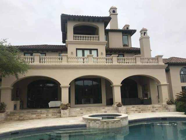 White Chooz Painters logo with blue background placeholder for paintig company logos