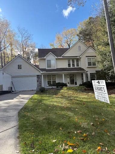 White Chooz Painters logo with blue background placeholder for paintig company logos