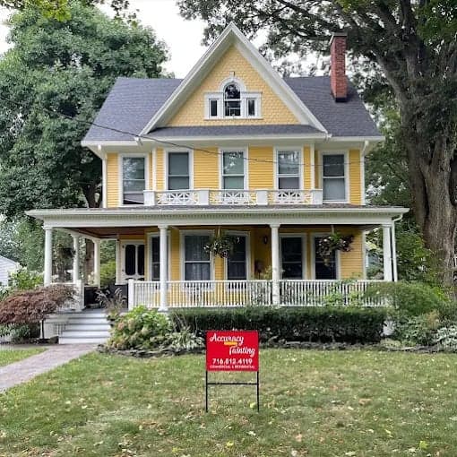 White Chooz Painters logo with blue background placeholder for paintig company logos