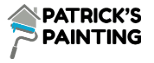 This is an image from Painter's Painting. The image is the Patrick’s Painting logo featuring a house roof and paint roller graphic.