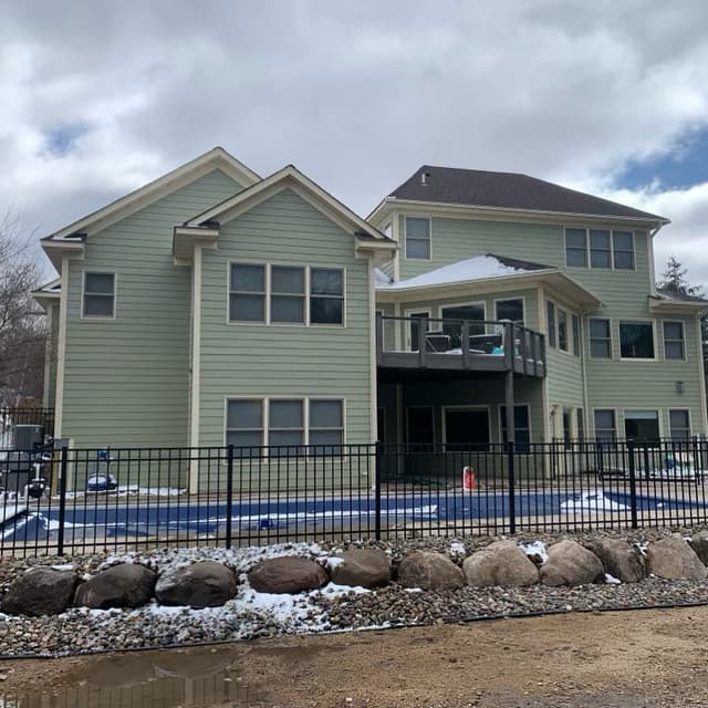 White Chooz Painters logo with blue background placeholder for paintig company logos