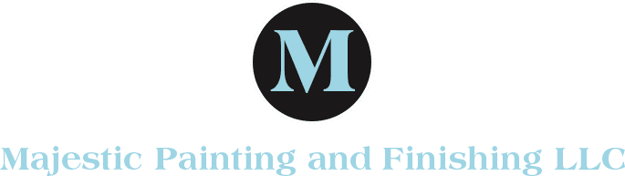 This is an image from Majestic Painting and Finishing LLC, located in Wisconsin. The logo for Majestic Painting and Finishing LLC features a light blue capital letter “M” centered inside a black circular background with a clean, modern design.