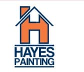 This is an image from Hayes Painting, located in Alabama. The logo for Hayes Painting features a stylized house icon with bold lettering, representing professional residential painting services.