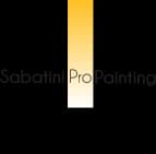 This is an image from Sabatini Pro Painting, located in Pennsylvania. The logo for Sabatini Pro Painting features clean black text with a vertical gold gradient bar creating a modern and professional design.