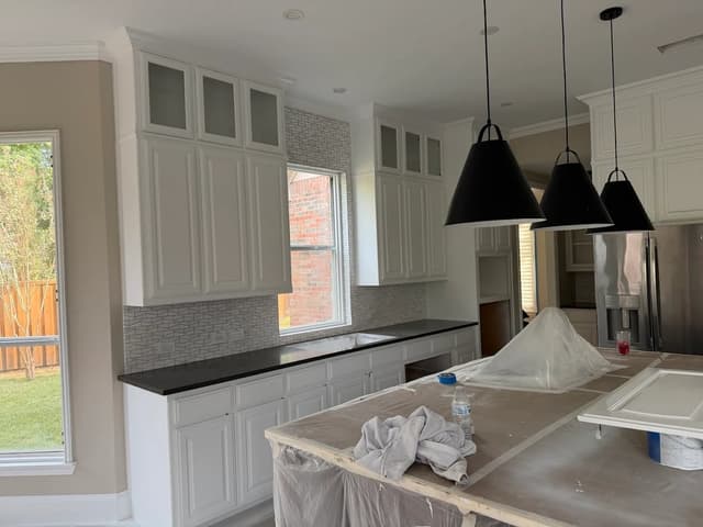 White Chooz Painters logo with blue background placeholder for paintig company logos