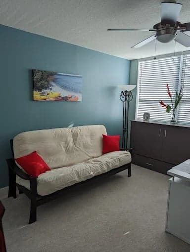 White Chooz Painters logo with blue background placeholder for paintig company logos