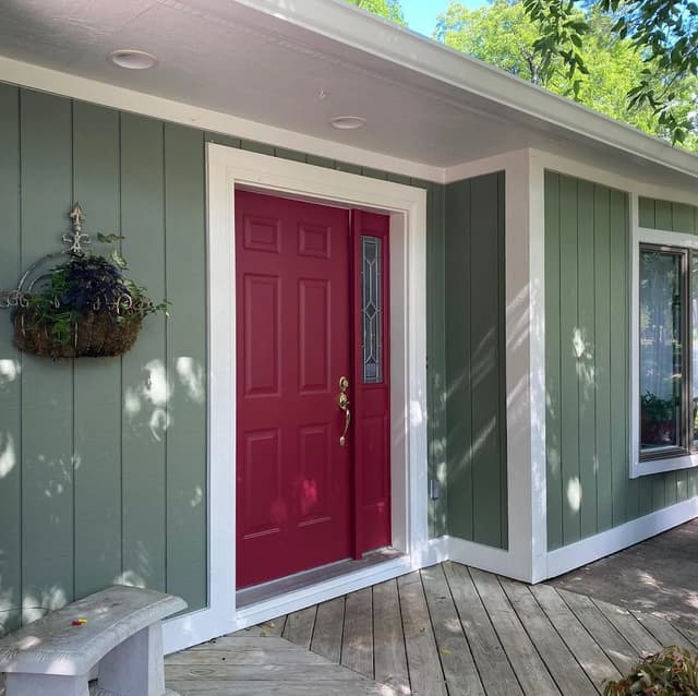 White Chooz Painters logo with blue background placeholder for paintig company logos