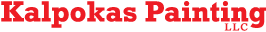 This is an image from Kalpokas Painting LLC company, located in Ephrata, PA. The image is a Kalpokas Painting LLC red logo in bold serif font