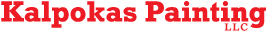 This is an image from Kalpokas Painting LLC company, located in Ephrata, PA. The image is a Kalpokas Painting LLC red logo in bold serif font