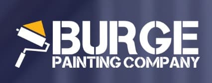 This is an image from Burge Painting Company, located in Pennsylvania. The logo for Burge Painting Company features a stylized paint roller icon next to bold white text on a dark background.