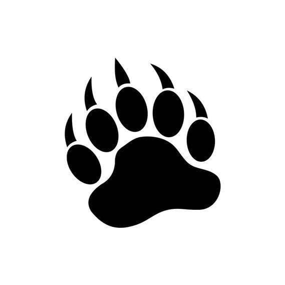This is an image from Honeybear Painting of Mundelein, Inc. company, located in Mundelein, IL The image is a Honeybear Painting of Mundelein logo featuring black bear paw print with five claws on white background