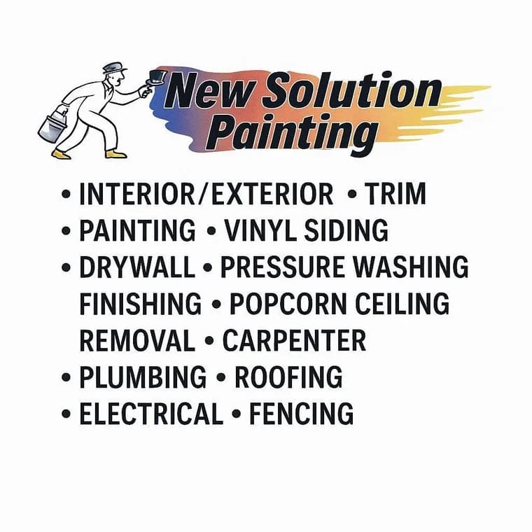 Logo for New Solutions painting, a painting company in Jacksonville, NC.