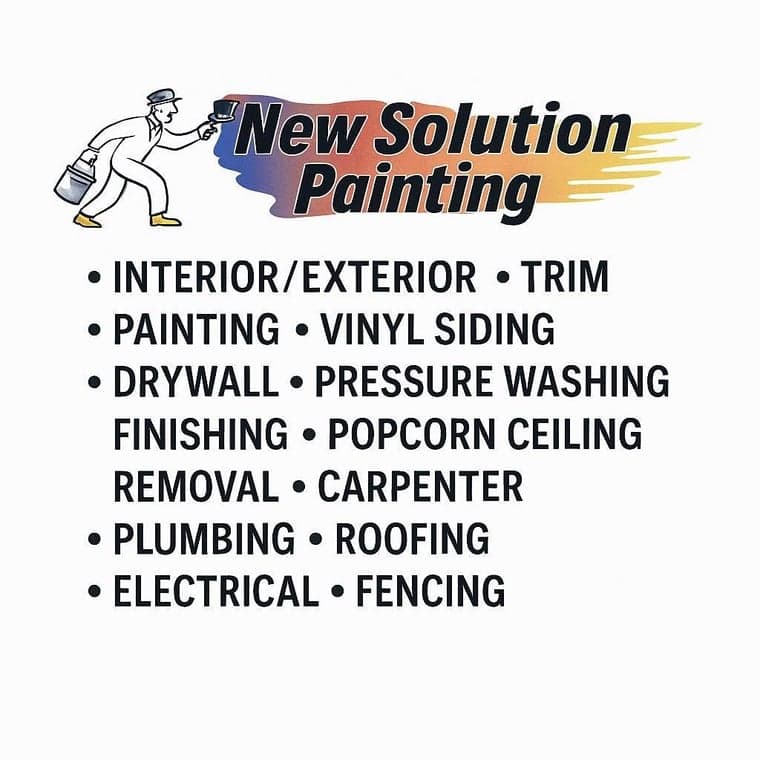 Logo for New Solutions painting, a painting company in Jacksonville, NC.