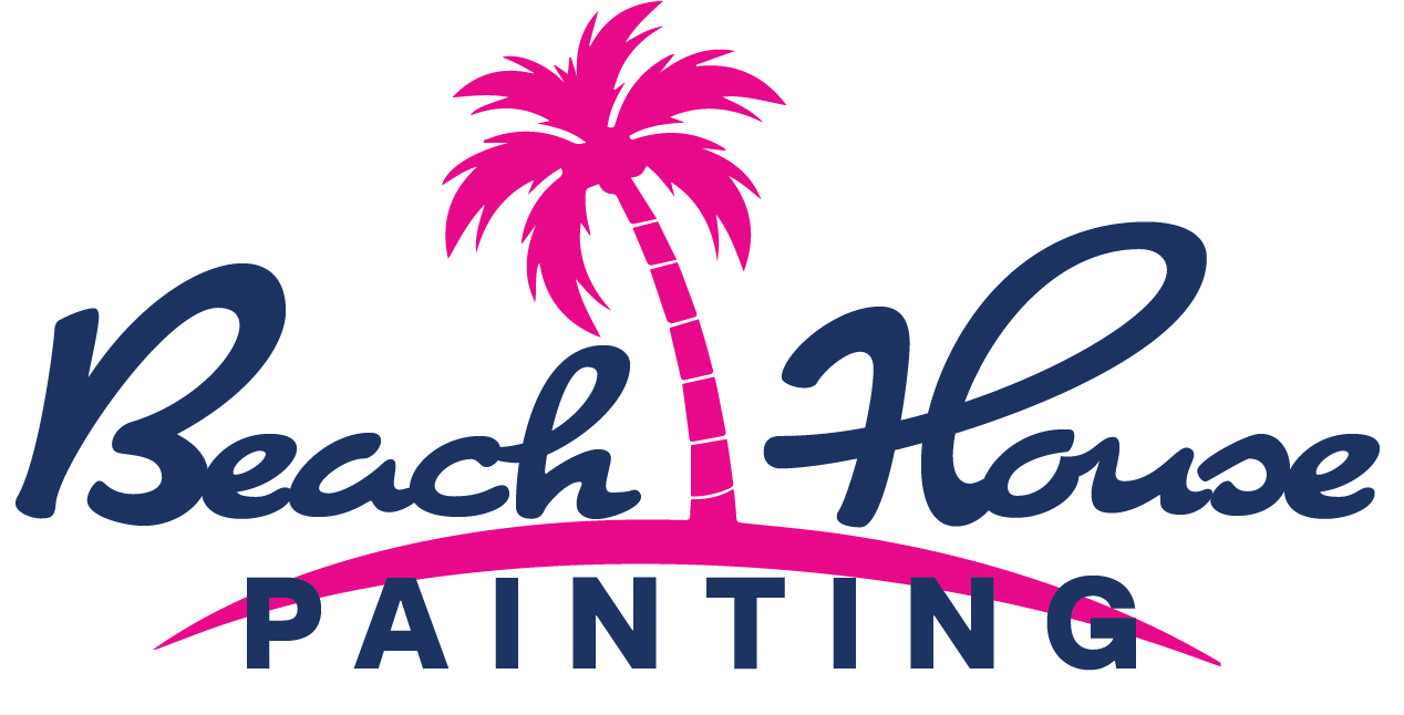 This is an image from Beach House Painting LLC, located in Wisconsin. The logo for Beach House Painting LLC features a stylized palm tree graphic with flowing script lettering and bold contrasting colors, representing professional residential painting services.