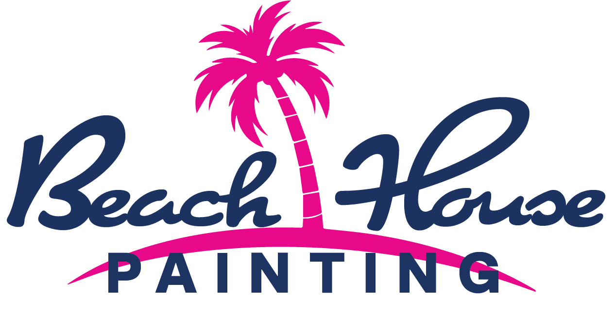 This is an image from Beach House Painting LLC, located in Wisconsin. The logo for Beach House Painting LLC features a stylized palm tree graphic with flowing script lettering and bold contrasting colors, representing professional residential painting services.