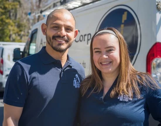 Picture of Cinthya and Mainor, owner of Azul Painting Corp.