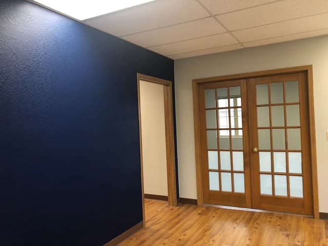 White Chooz Painters logo with blue background placeholder for paintig company logos