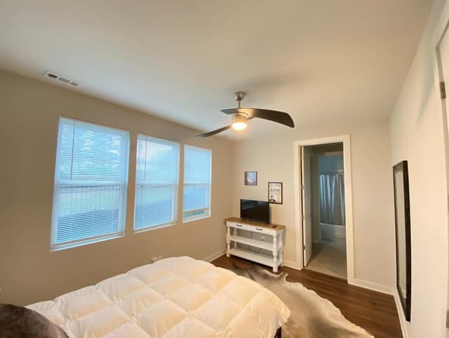 White Chooz Painters logo with blue background placeholder for paintig company logos