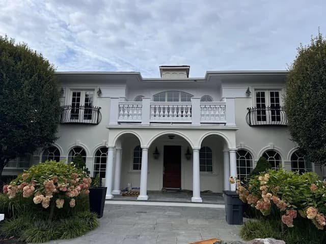 White Chooz Painters logo with blue background placeholder for paintig company logos