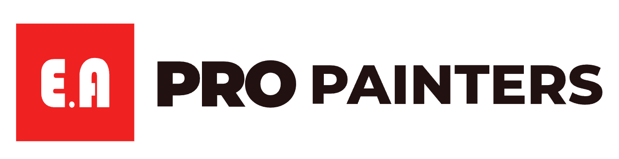 This is an image from EA Pro Painters, located in Washington. The logo for EA Pro Painters features a red square icon with white EA lettering next to bold black text spelling Pro Painters.
