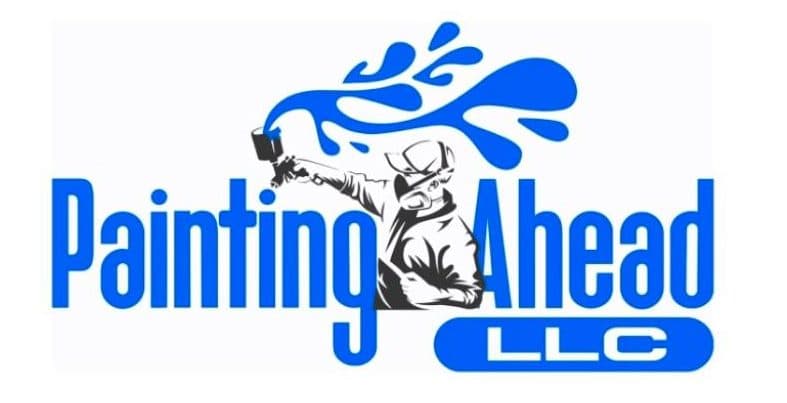 This is an image from Painting Ahead LLC, located in Pennsylvania. The logo for Painting Ahead LLC features blue text with a stylized painter figure spraying paint across the design.