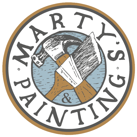 Logo for Martys Painting, a painting company in Sycamore, Illinois.