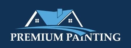 This is an image from Premium Painting, located in Minnesota. The logo for Premium Painting features a blue house graphic above white lettering on a dark blue background.