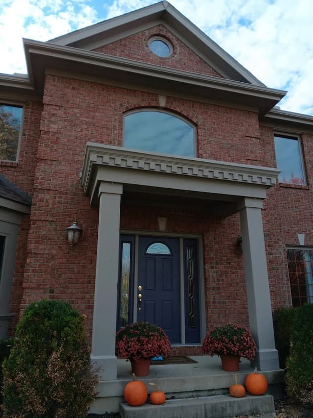 White Chooz Painters logo with blue background placeholder for paintig company logos