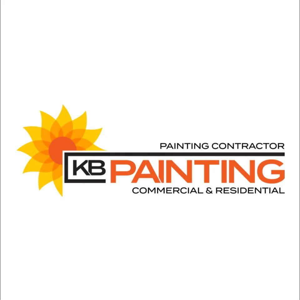 This is an image from KB Painting LLC. The image shows the KB Painting logo with an orange sun design and bold text reading “KB Painting – Painting Contractor, Commercial & Residential.”