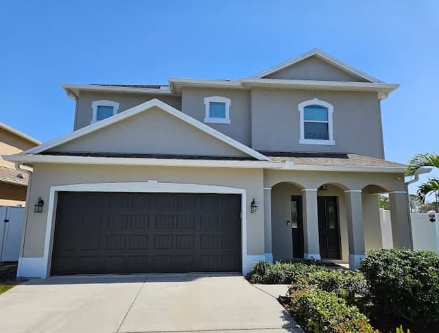 White Chooz Painters logo with blue background placeholder for paintig company logos