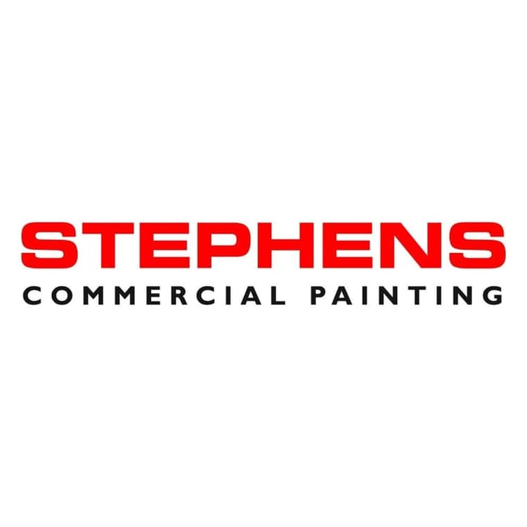 "This is an image from Stephens Commercial Painting, located in Texas. The logo for Stephens Commercial Painting features bold red uppercase text above smaller black lettering on a white background."