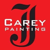 This is an image from J Carey Painting company, located in Lester, PA. The image is a J Carey Painting logo on a red background.