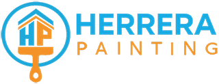 This is an image from Herrera Painting LLC, located in New York. The logo for Herrera Painting LLC features a stylized house icon in orange and blue with bold lettering representing a professional painting company.