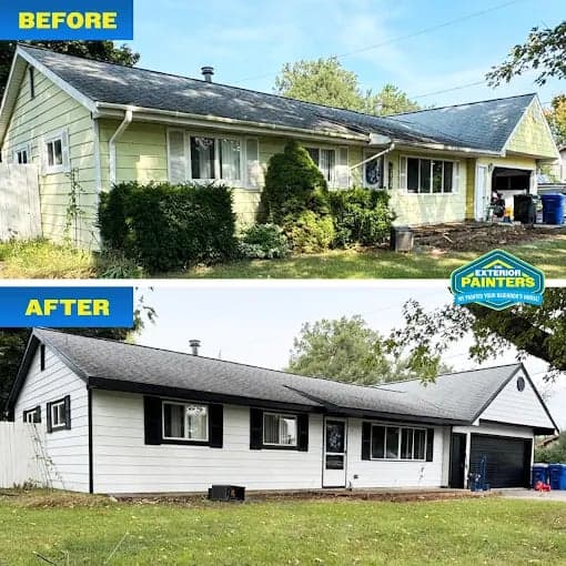 White Chooz Painters logo with blue background placeholder for paintig company logos