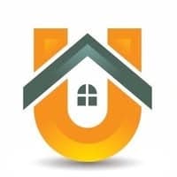 This is the logo for Ulta Home, featuring a stylized orange and green design with a roofline and a window in the center. The image represents the company’s focus on home painting and improvement services.