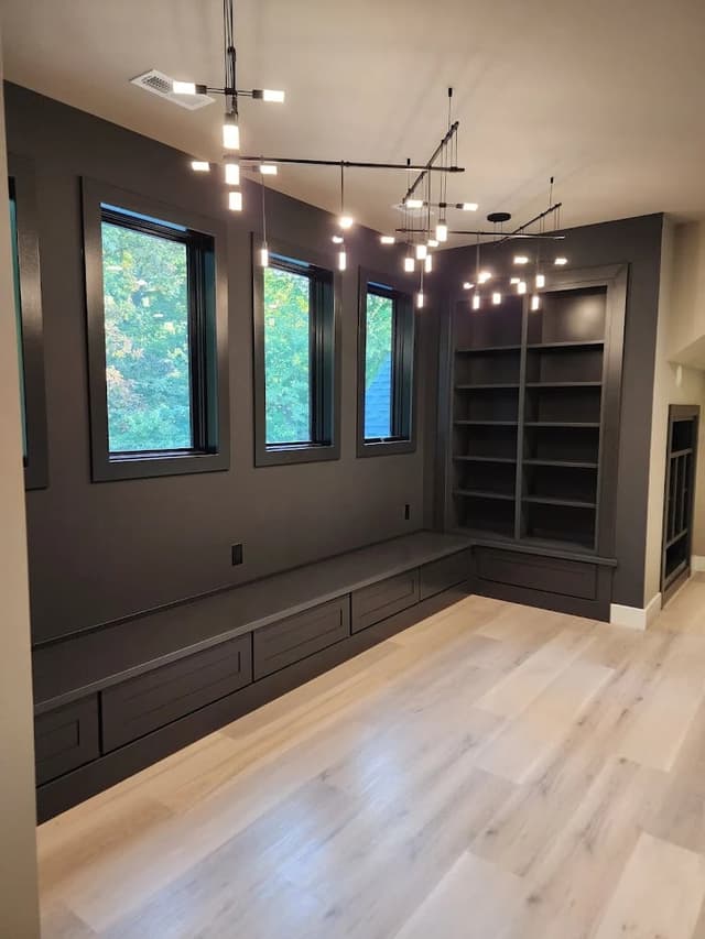 White Chooz Painters logo with blue background placeholder for paintig company logos