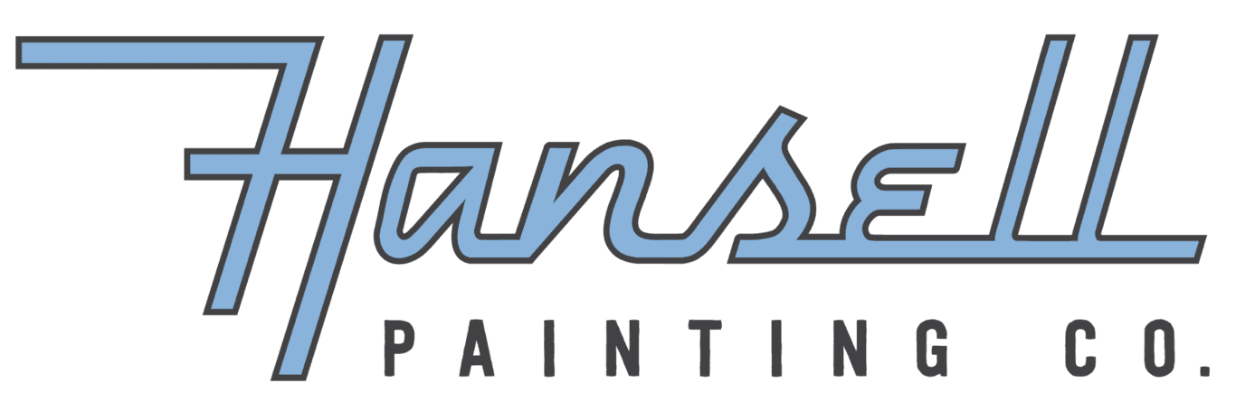 Hansell Painting Co. logo featuring a modern blue script design with the words Painting Co. beneath it.
