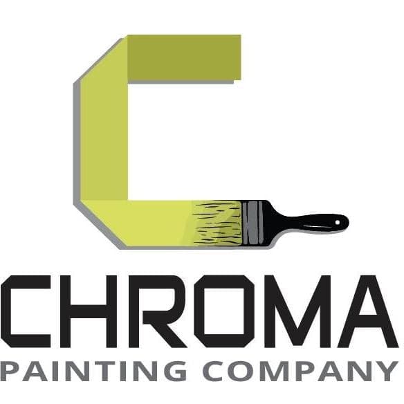 This is an image from Chroma Painting Company LLC, located in Nebraska. The logo for Chroma Painting Company LLC features a stylized green letter C shaped like a paint roller with bold black and gray company text.