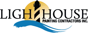 This is an image from Lighthouse Painting Contractors Inc, located in California. The logo for Lighthouse Painting Contractors Inc features a lighthouse graphic with stylized waves and bold lettering representing professional residential and commercial painting services.
