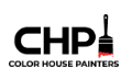 This is an image from Color House Painters, located in Pennsylvania. The logo for Color House Painters features bold CHP lettering with a paintbrush icon and color house painters text beneath it.