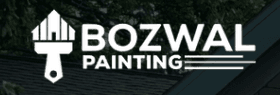 This is an image from Bozwal Painting, located in Wisconsin. The logo for Bozwal Painting features a clean, modern design with a paintbrush icon and bold lettering, representing professional residential and commercial painting services.
